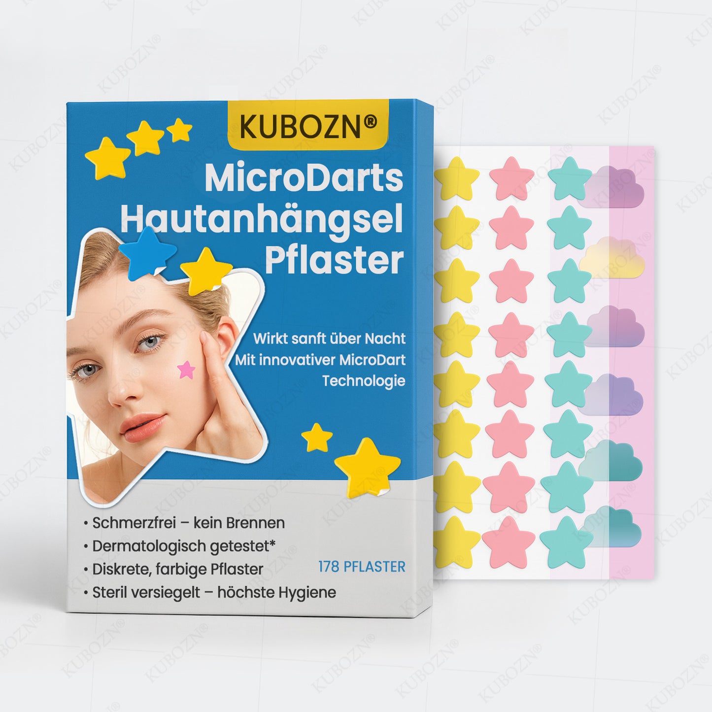 ✨ KUBOZN® MicroDarts Hautanhängsel-Pflaster – Fun Shapes Edition für sanfte Pflege